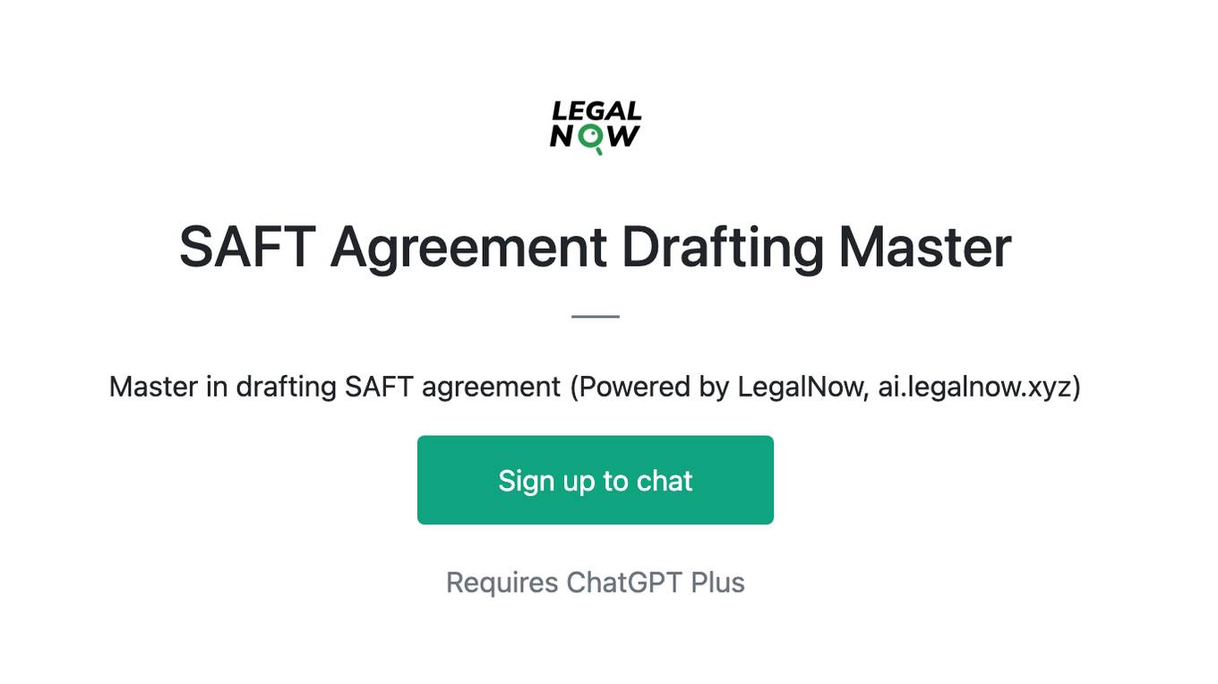 SAFT Agreement Drafting Master Screenshot