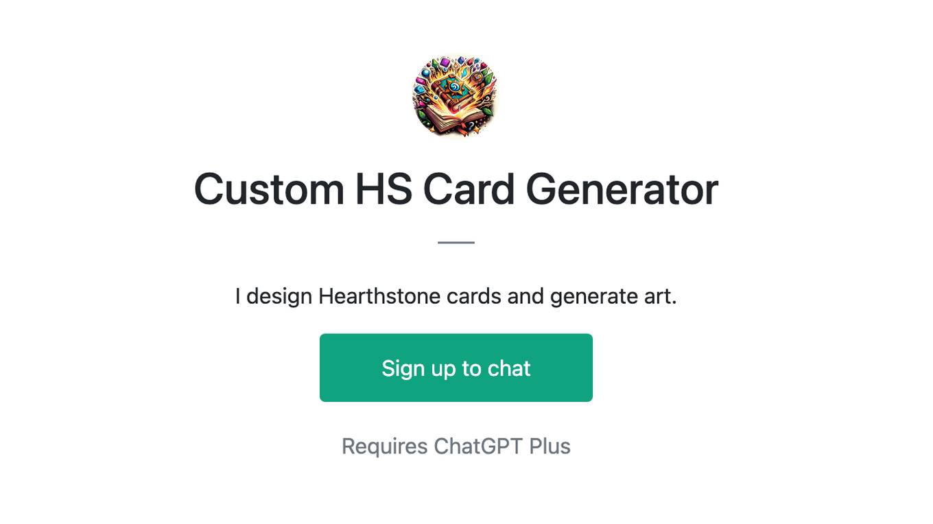 Custom HS Card Generator Screenshot