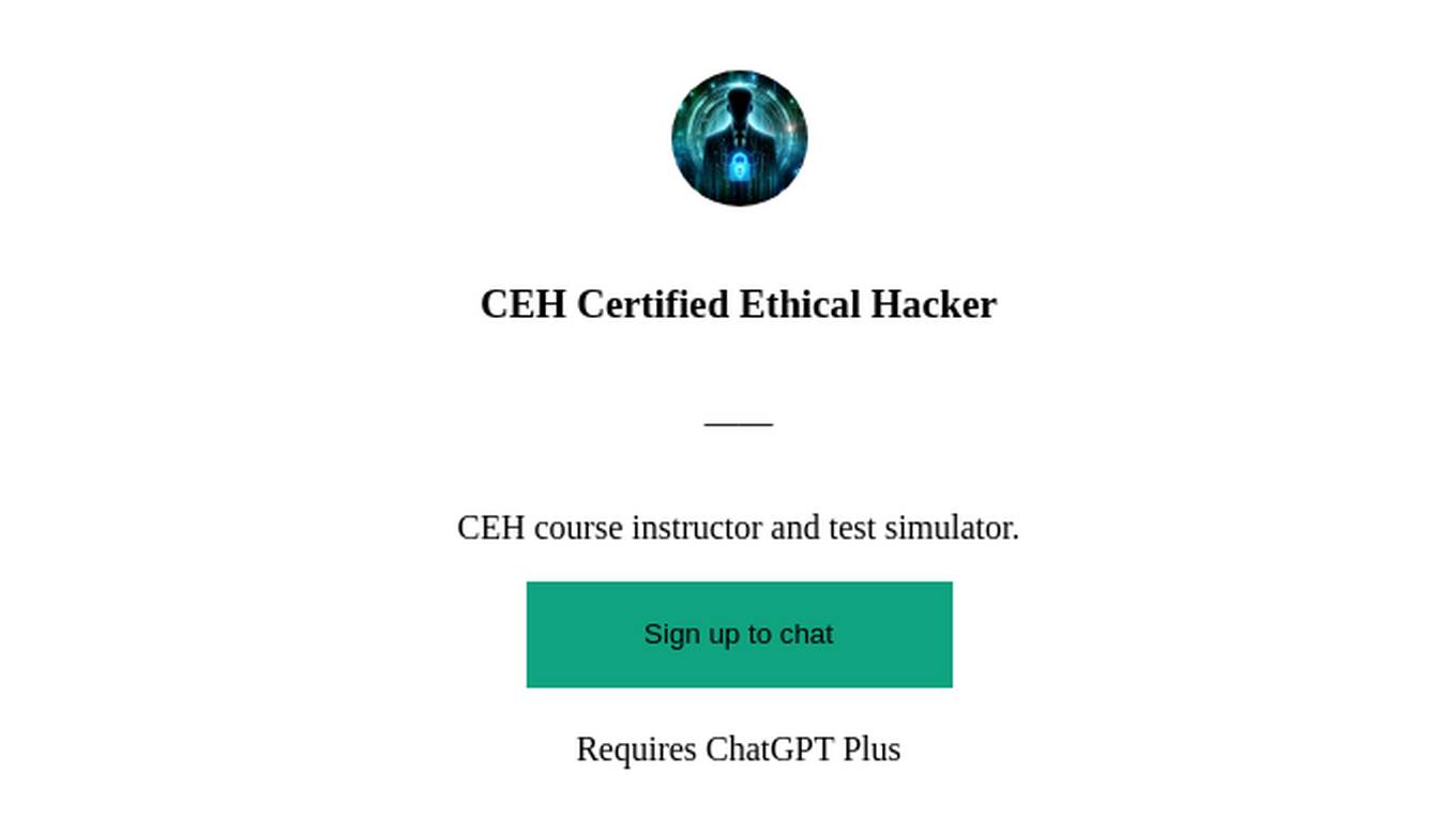 CEH Certified Ethical Hacker Screenshot