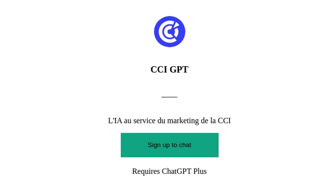 CCI GPT Screenshot