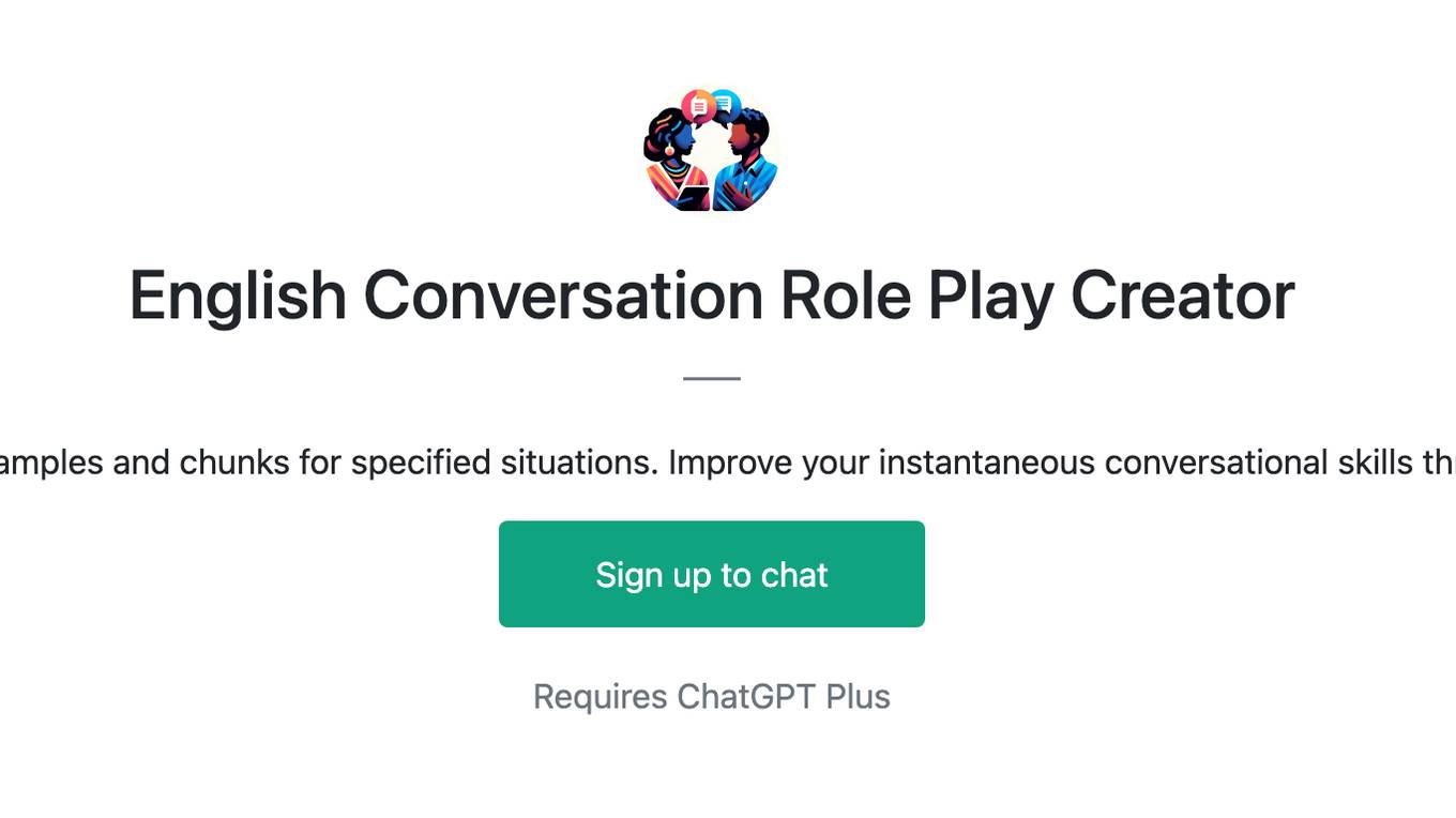 English Conversation Role Play Creator Screenshot