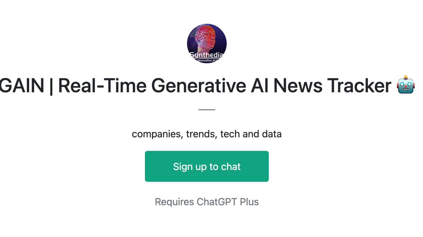 GAIN | Real-Time Generative AI News Tracker 🤖 Screenshot