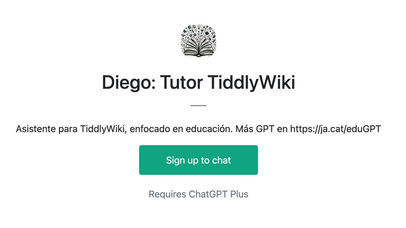 Diego: Tutor TiddlyWiki Screenshot