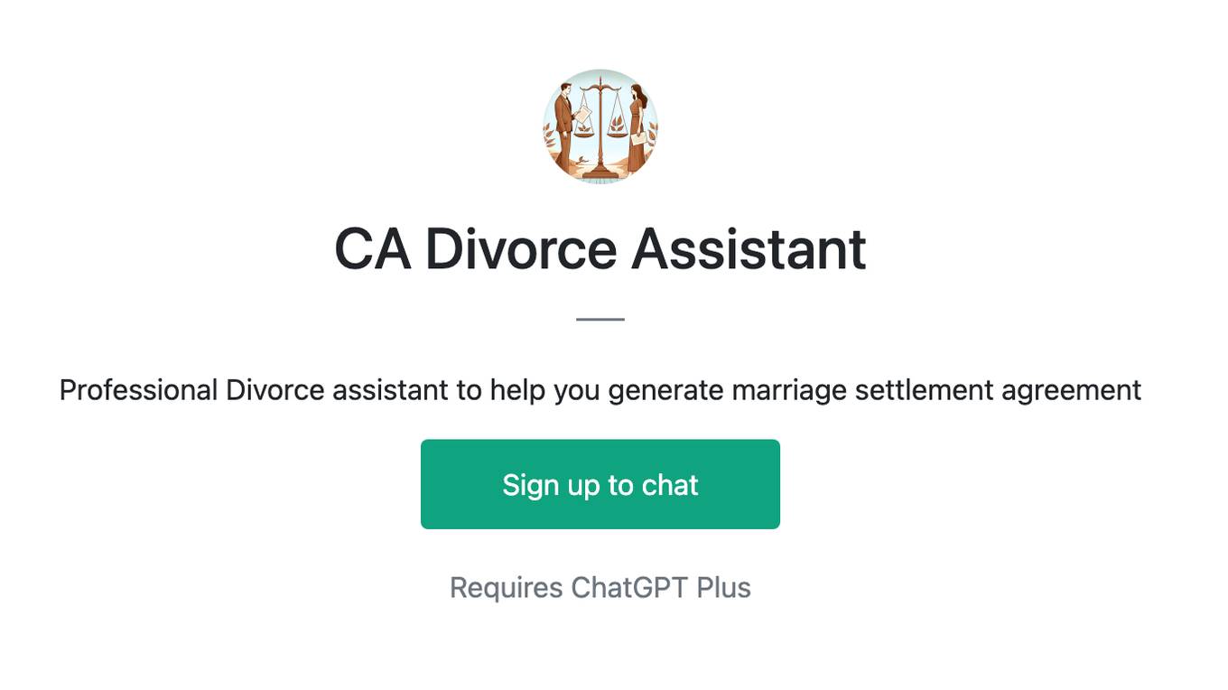 CA Divorce Assistant Screenshot