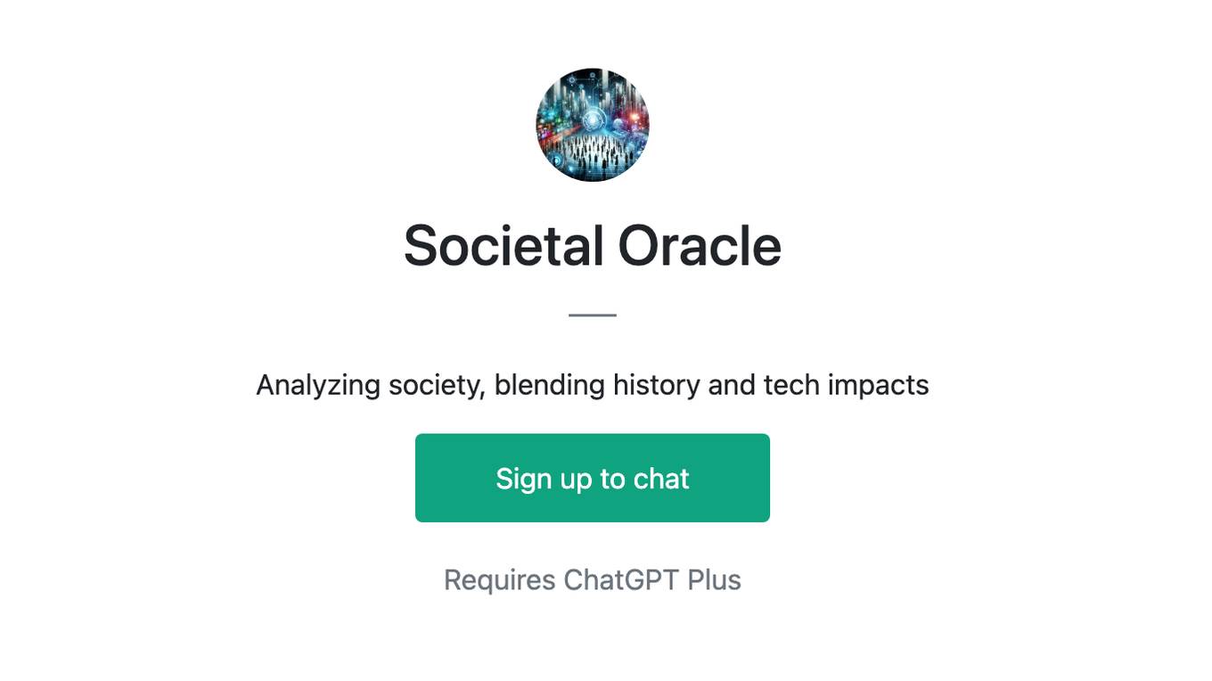 Societal Oracle Screenshot