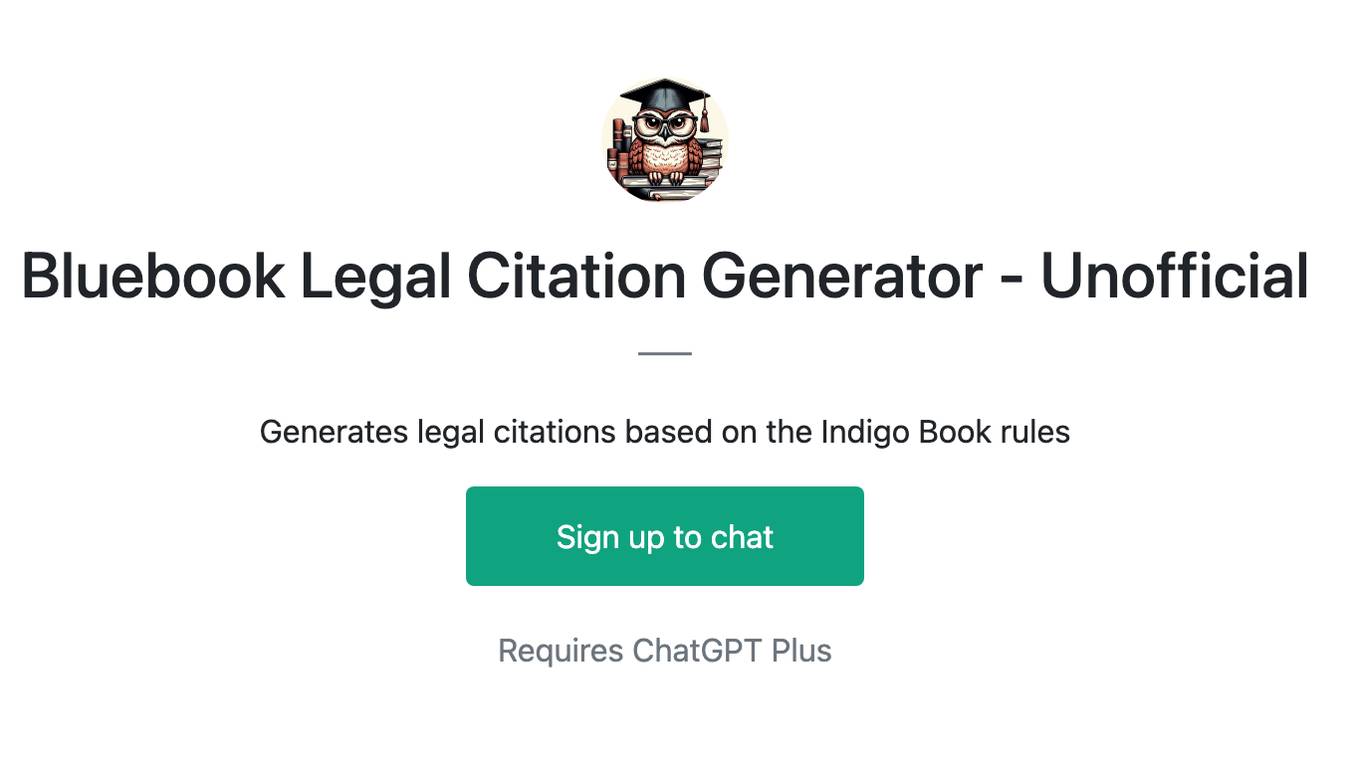 Bluebook Legal Citation Generator - Unofficial Screenshot