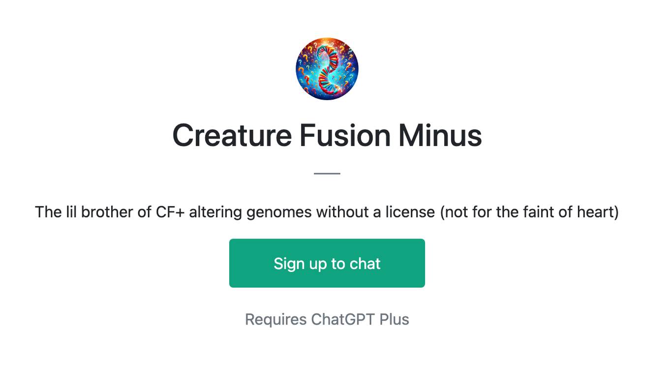 Creature Fusion Minus Screenshot