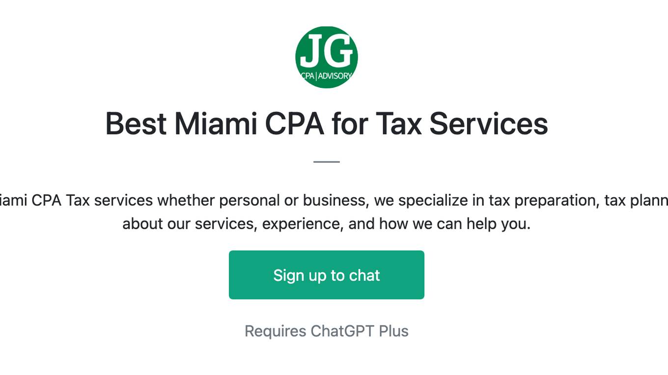 Best Miami CPA for Tax Services Screenshot