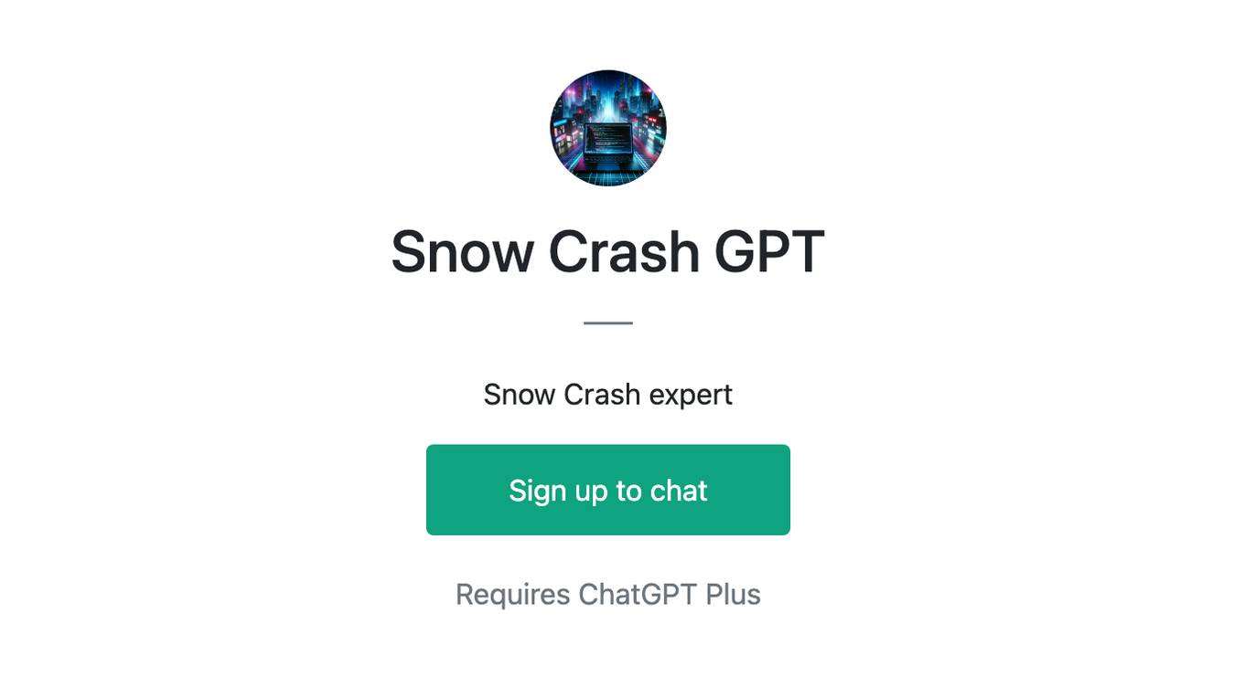 Snow Crash GPT Screenshot