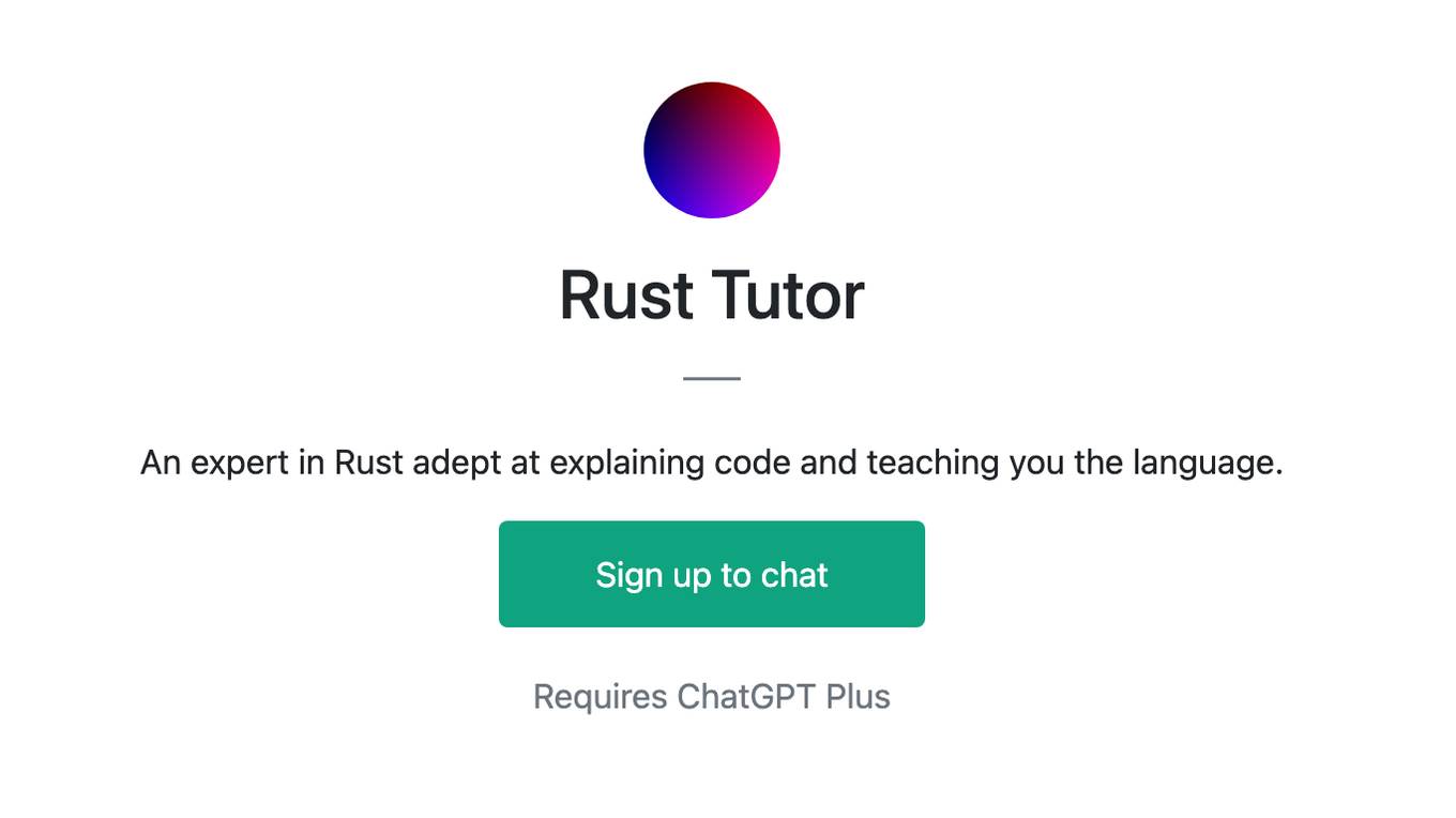 Rust Tutor Screenshot