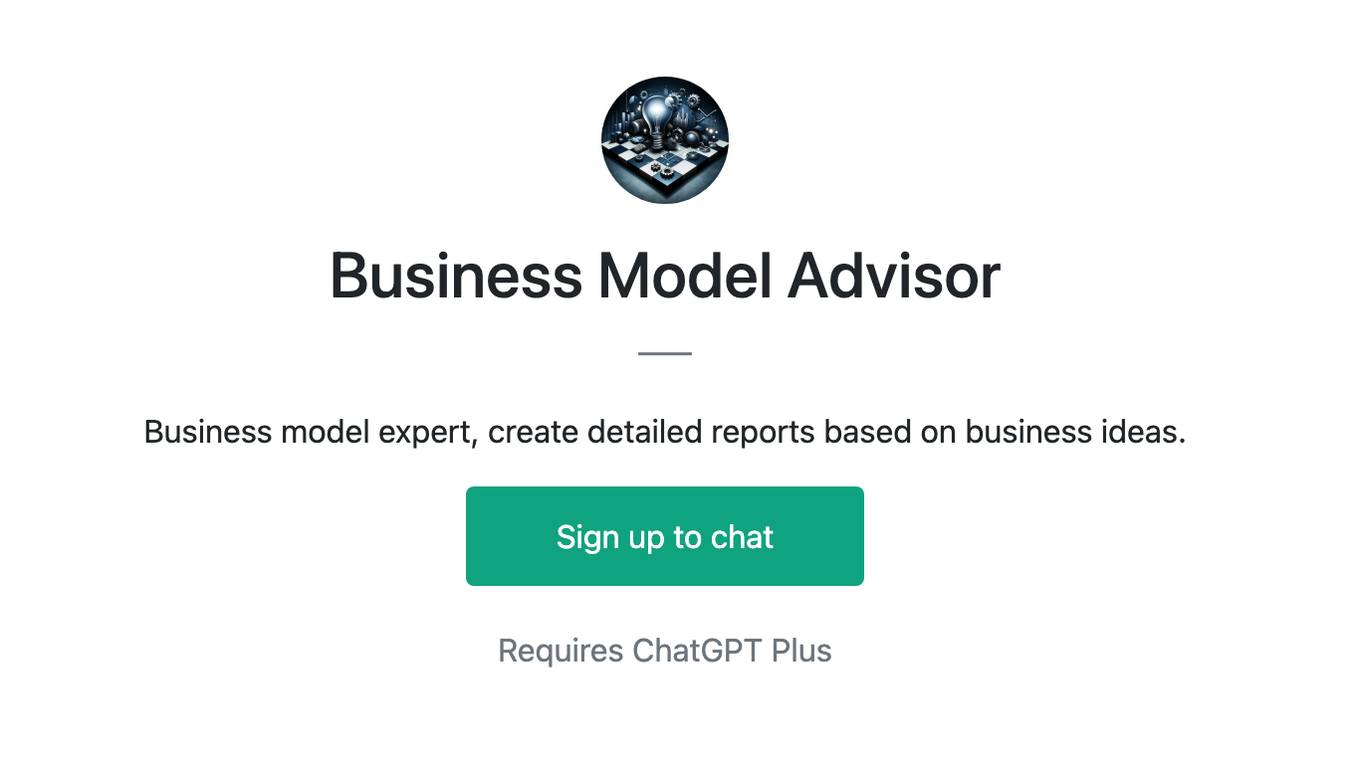 Business Model Advisor Screenshot