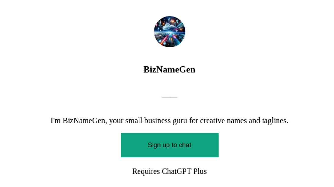 BizNameGen Screenshot