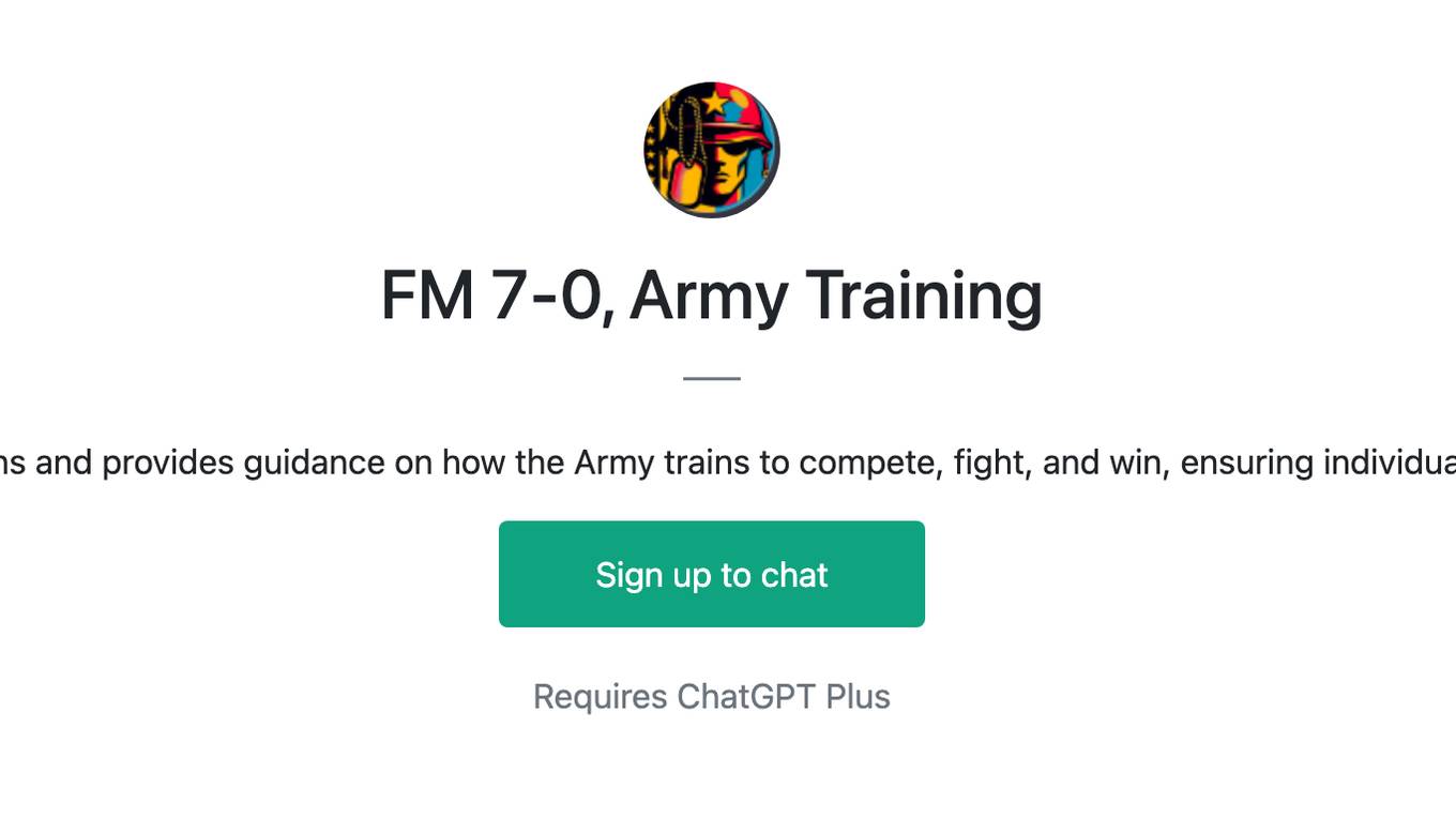 FM 7-0, Army Training Screenshot