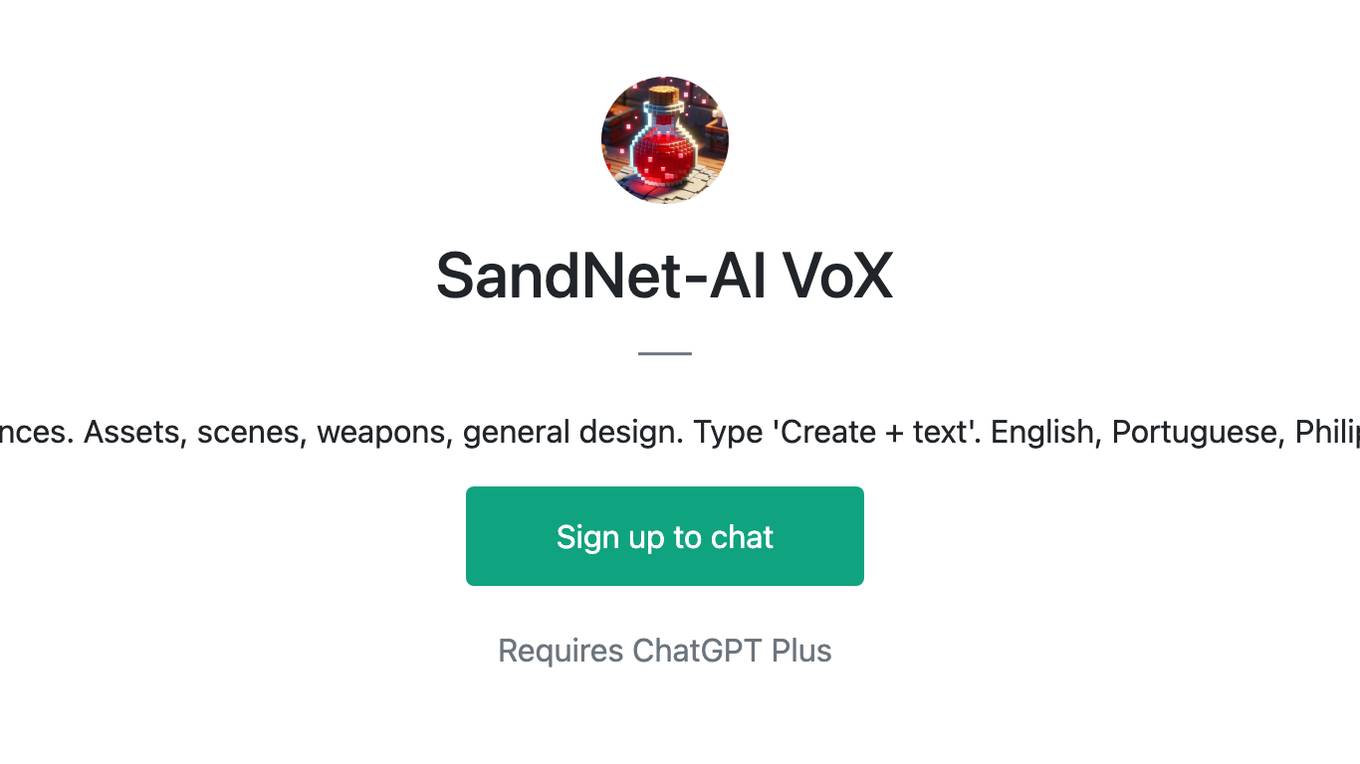 SandNet-AI VoX Screenshot