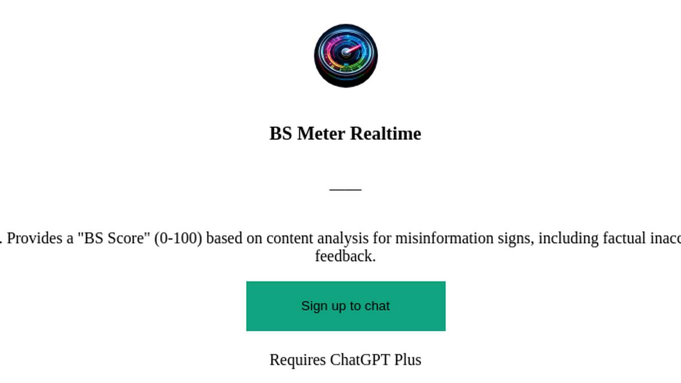 BS Meter Realtime Screenshot