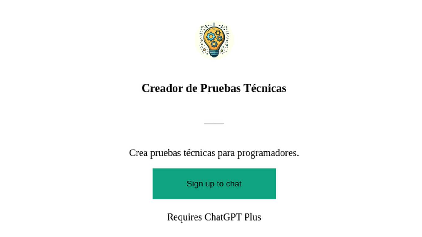 Creador de Pruebas Técnicas Screenshot