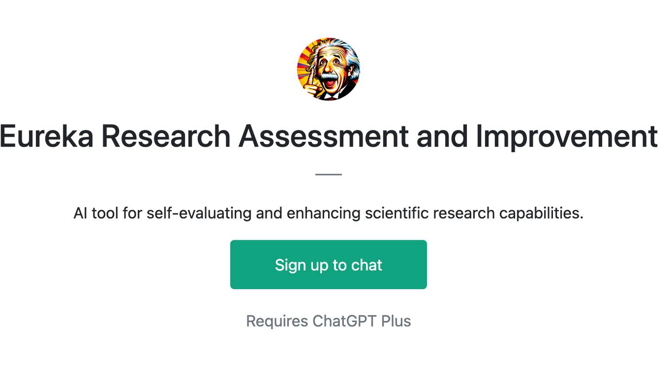 Eureka Research Assessment and Improvement Screenshot