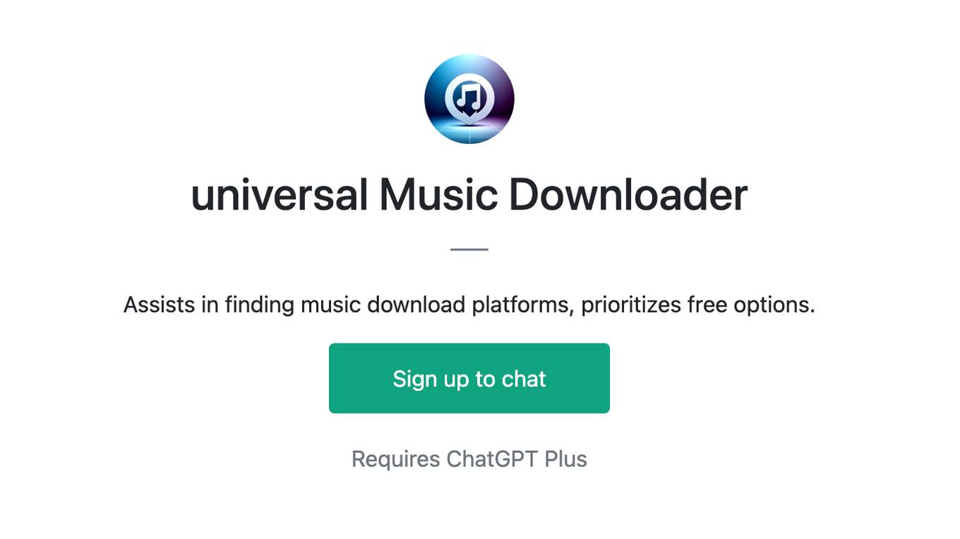 universal Music Downloader Screenshot