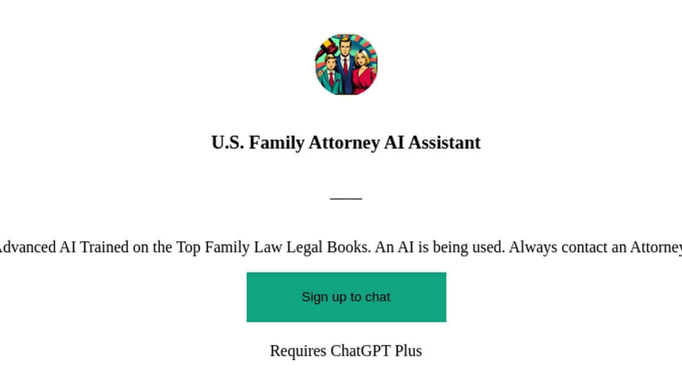 U.S. Family Attorney AI Assistant Screenshot