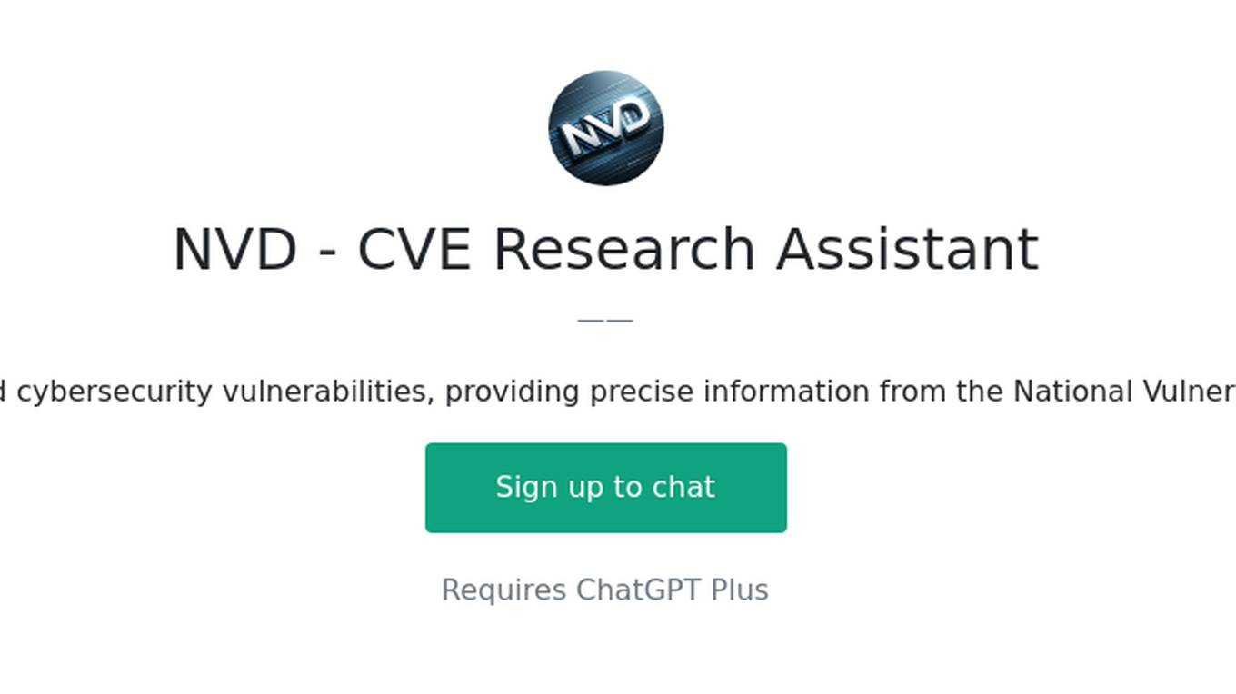 NVD - CVE Research Assistant Screenshot