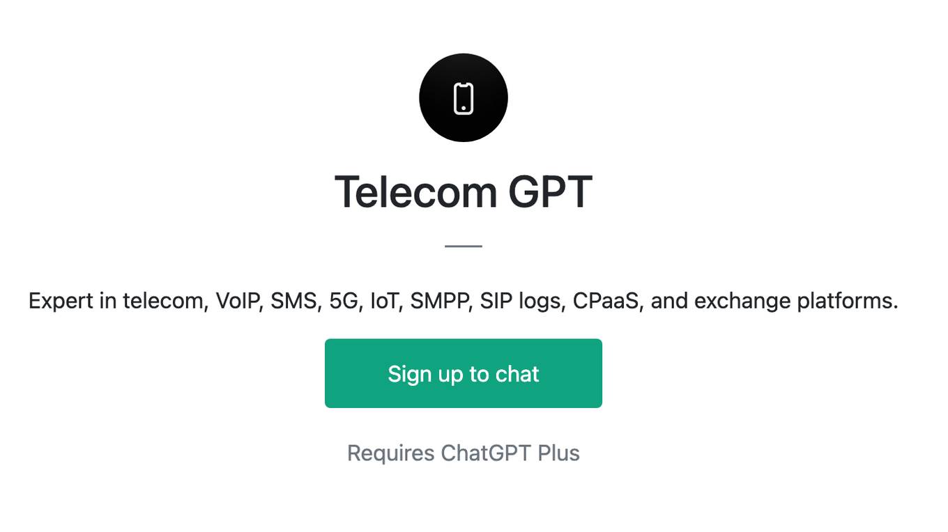 Telecom GPT Screenshot