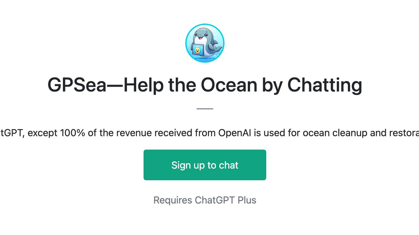 GPSea—Help the Ocean by Chatting Screenshot