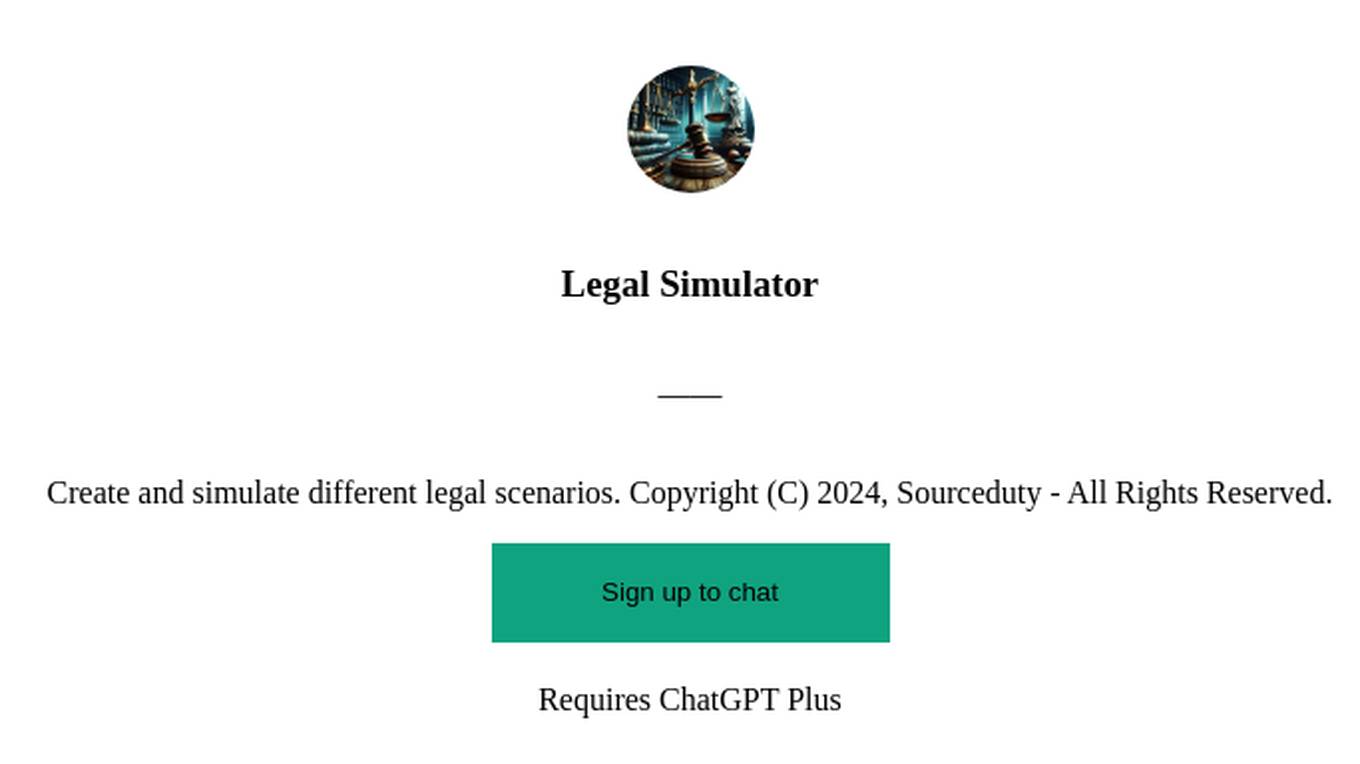 Legal Simulator Screenshot