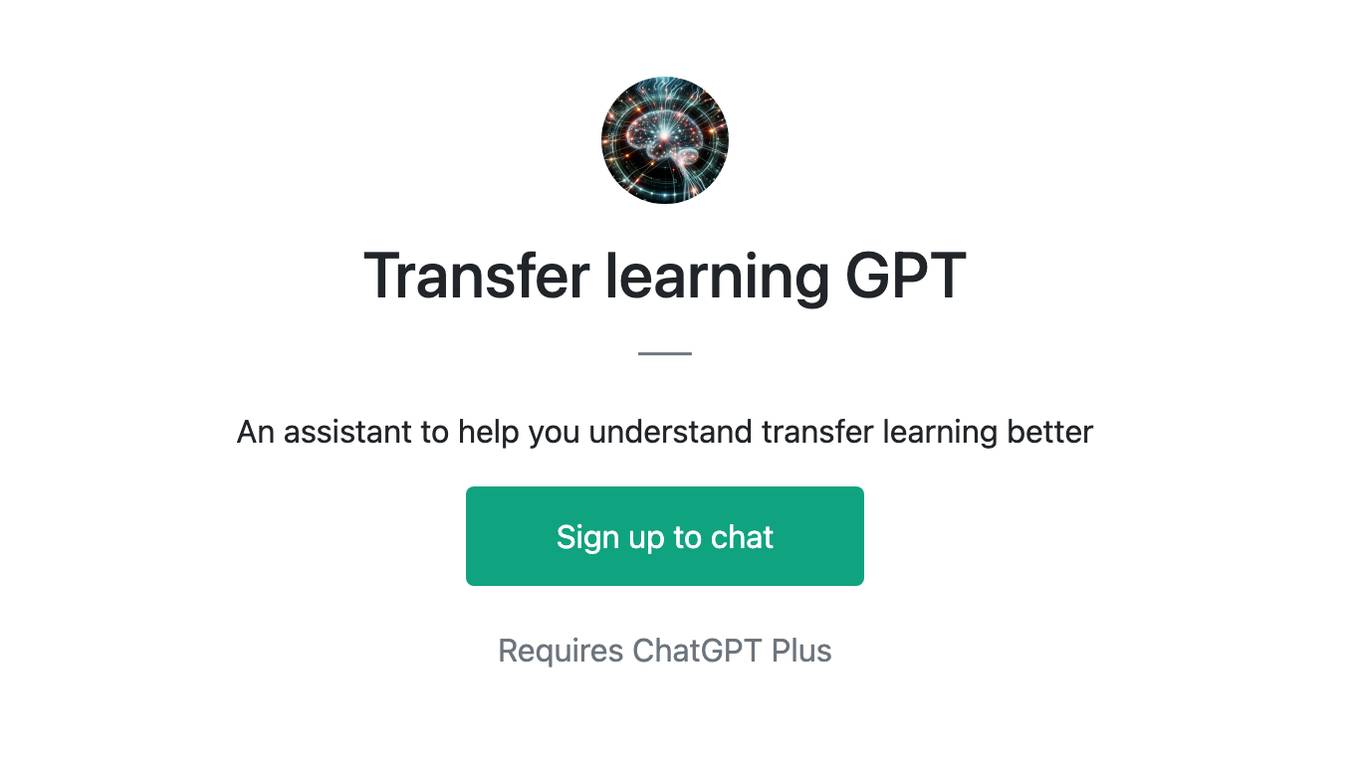 Transfer learning GPT Screenshot