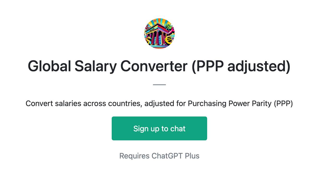 Global Salary Converter (PPP adjusted) Screenshot