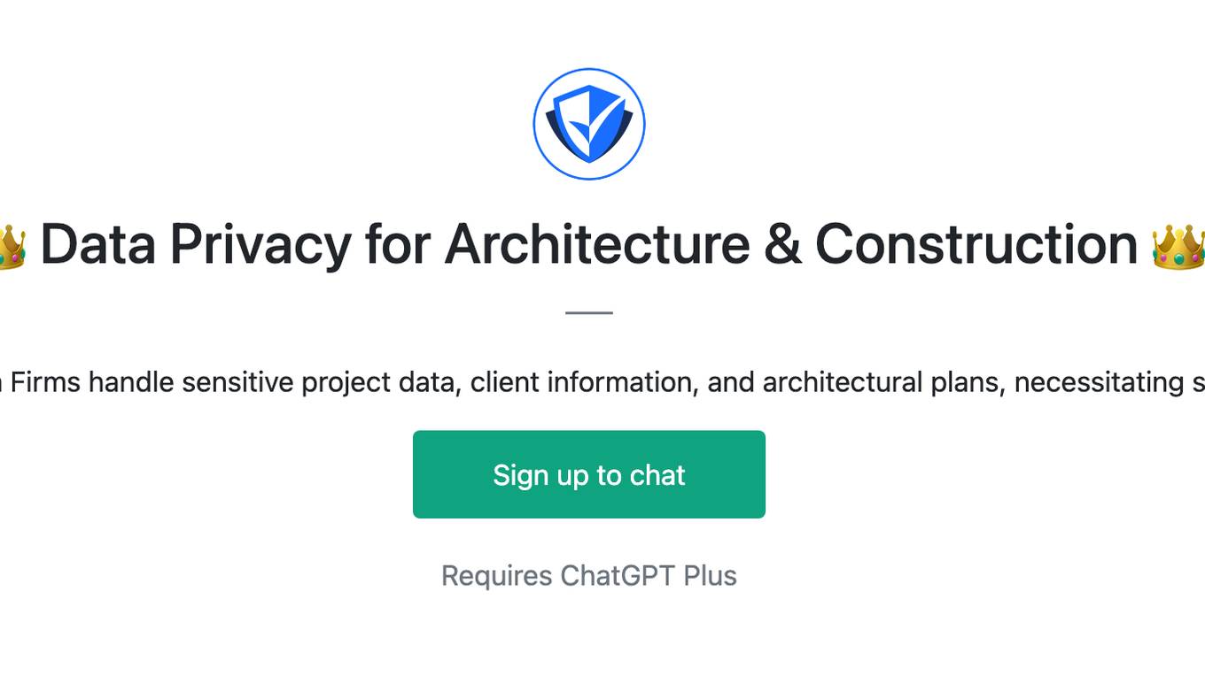 👑 Data Privacy for Architecture & Construction 👑 Screenshot