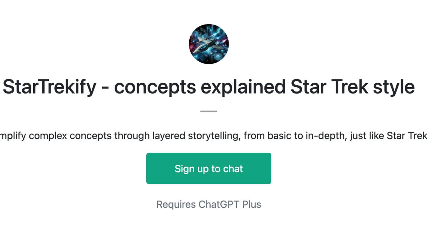 StarTrekify - concepts explained Star Trek style Screenshot