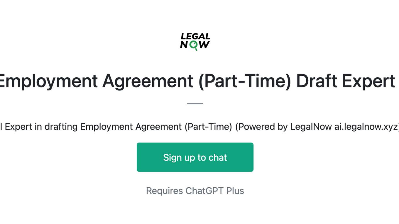 Employment Agreement (Part-Time) Draft Expert Screenshot