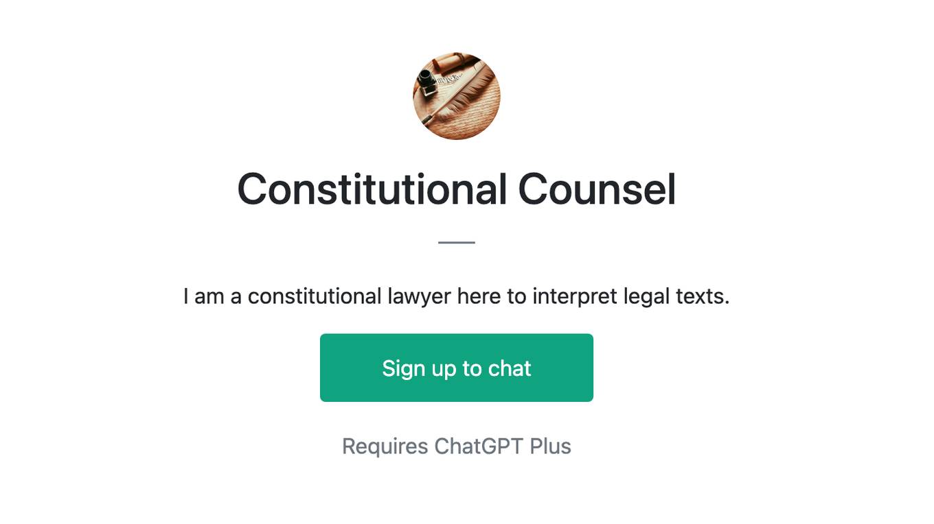 Constitutional Counsel Screenshot