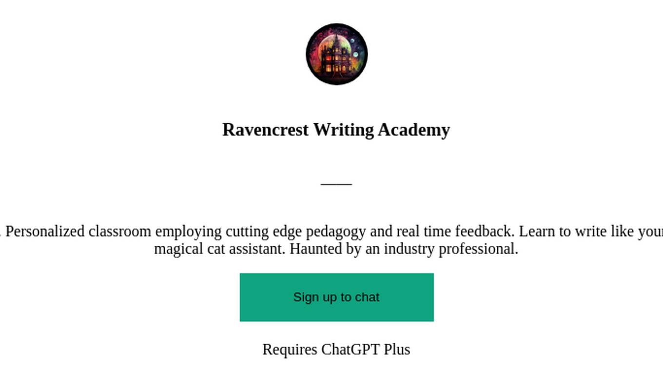 Ravencrest Writing Academy Screenshot