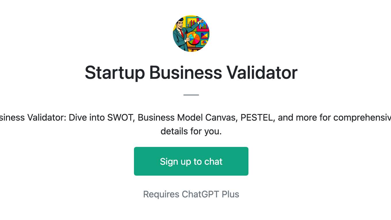 Startup Business Validator Screenshot