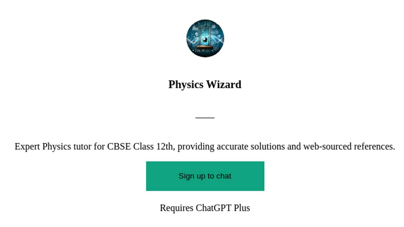 Physics Wizard Screenshot