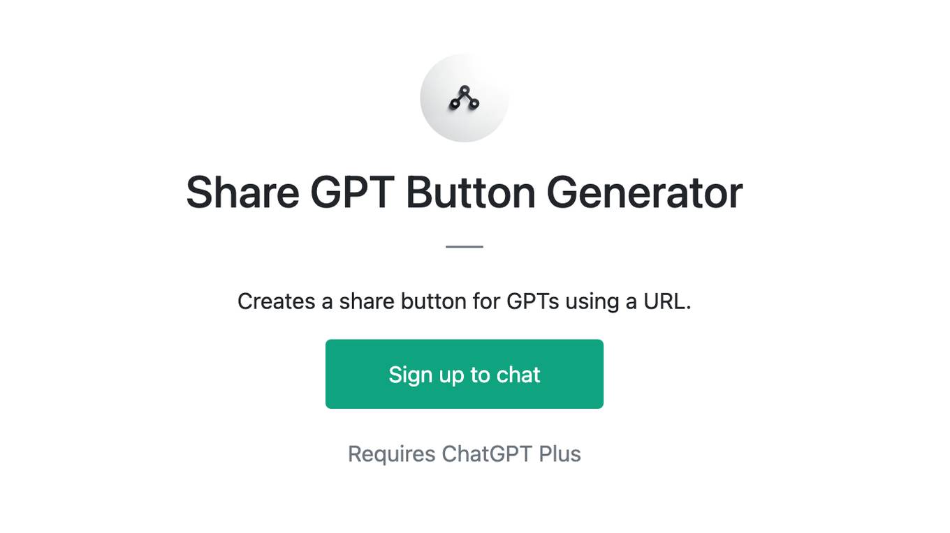 Share GPT Button Generator Screenshot