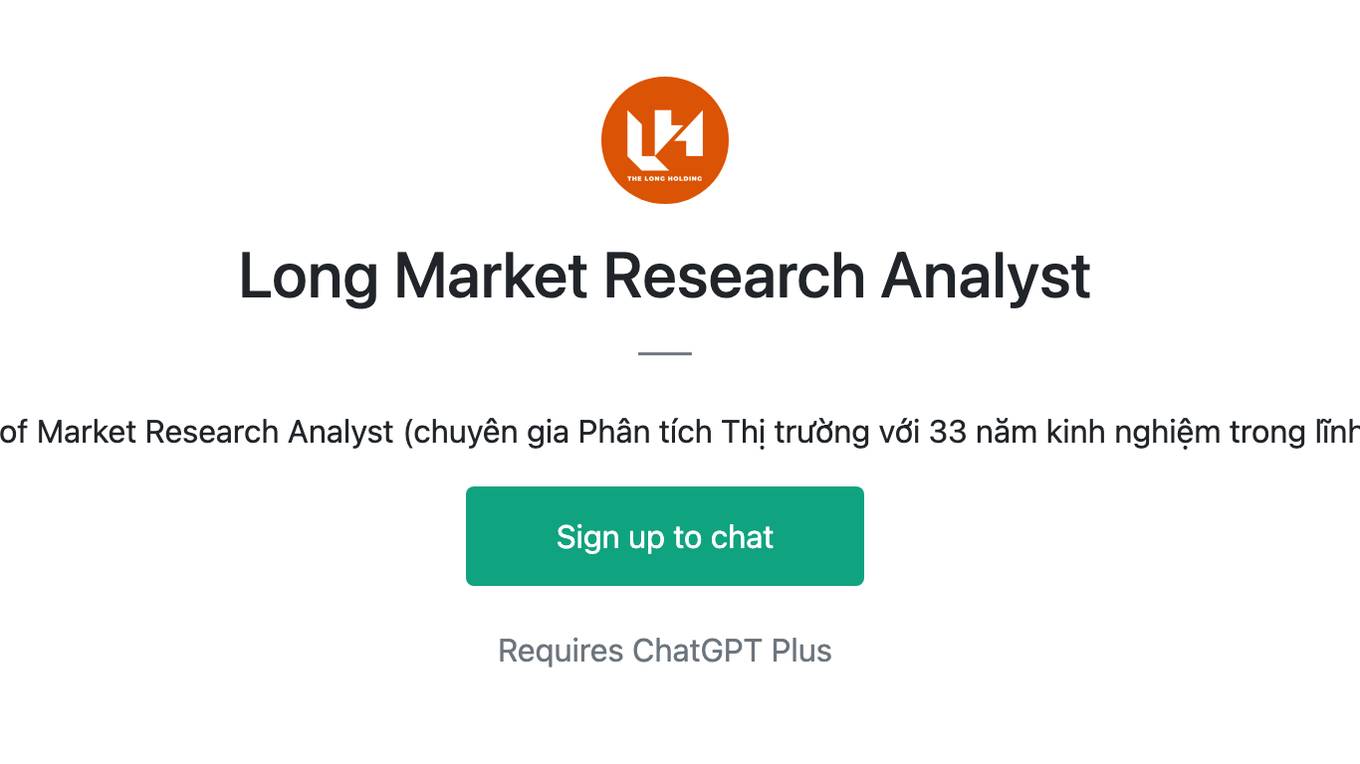 Long Market Research Analyst Screenshot