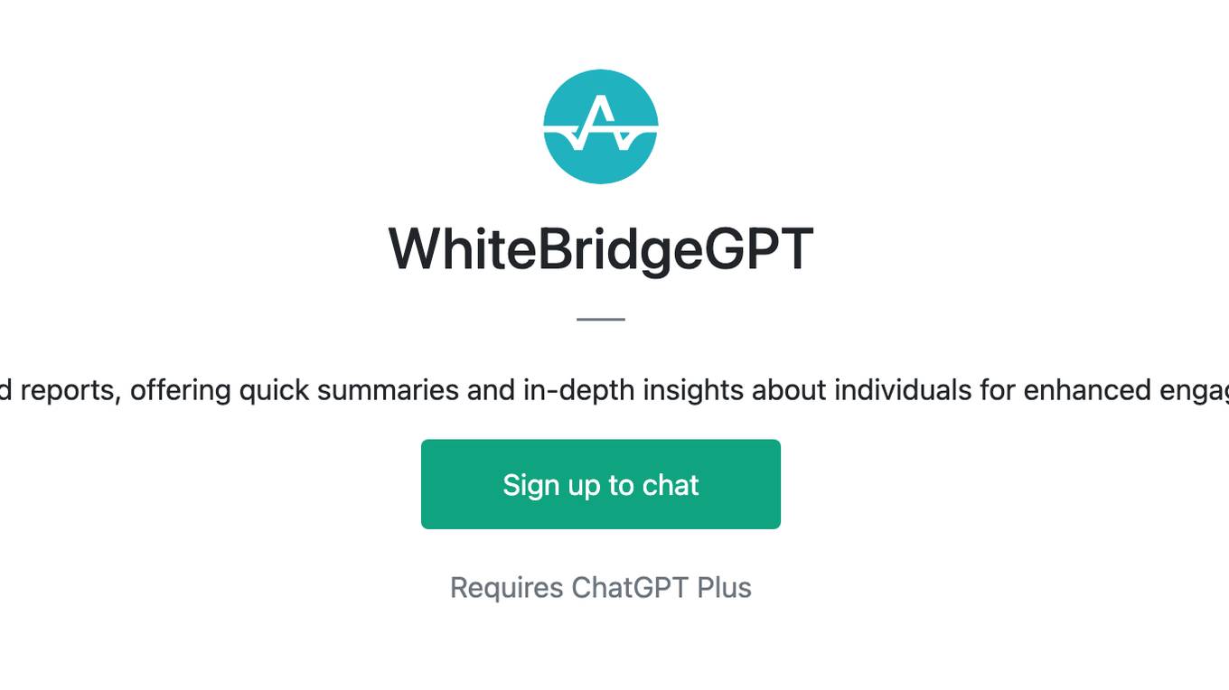 WhiteBridgeGPT Screenshot