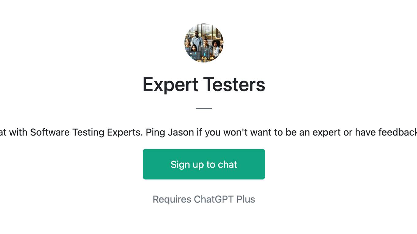 Expert Testers Screenshot