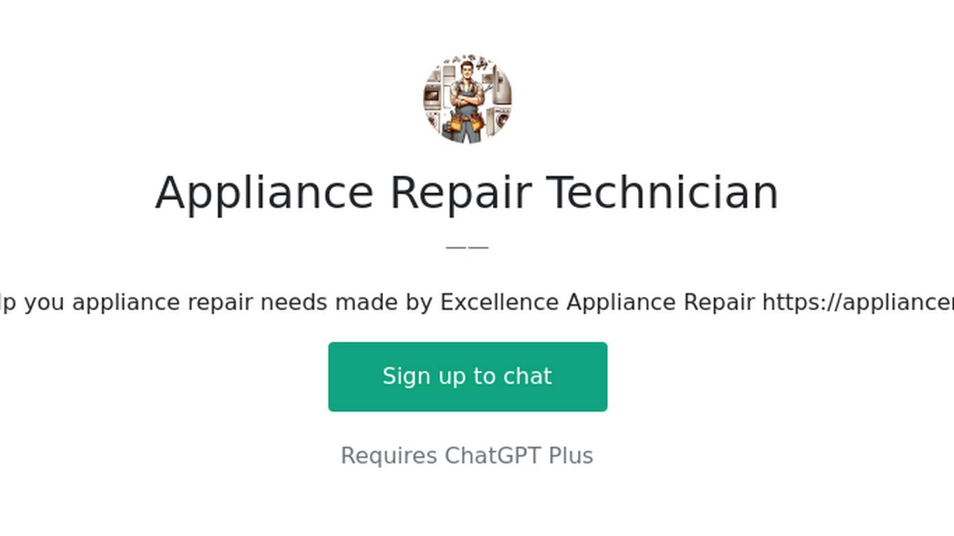 Appliance Repair Technician Screenshot