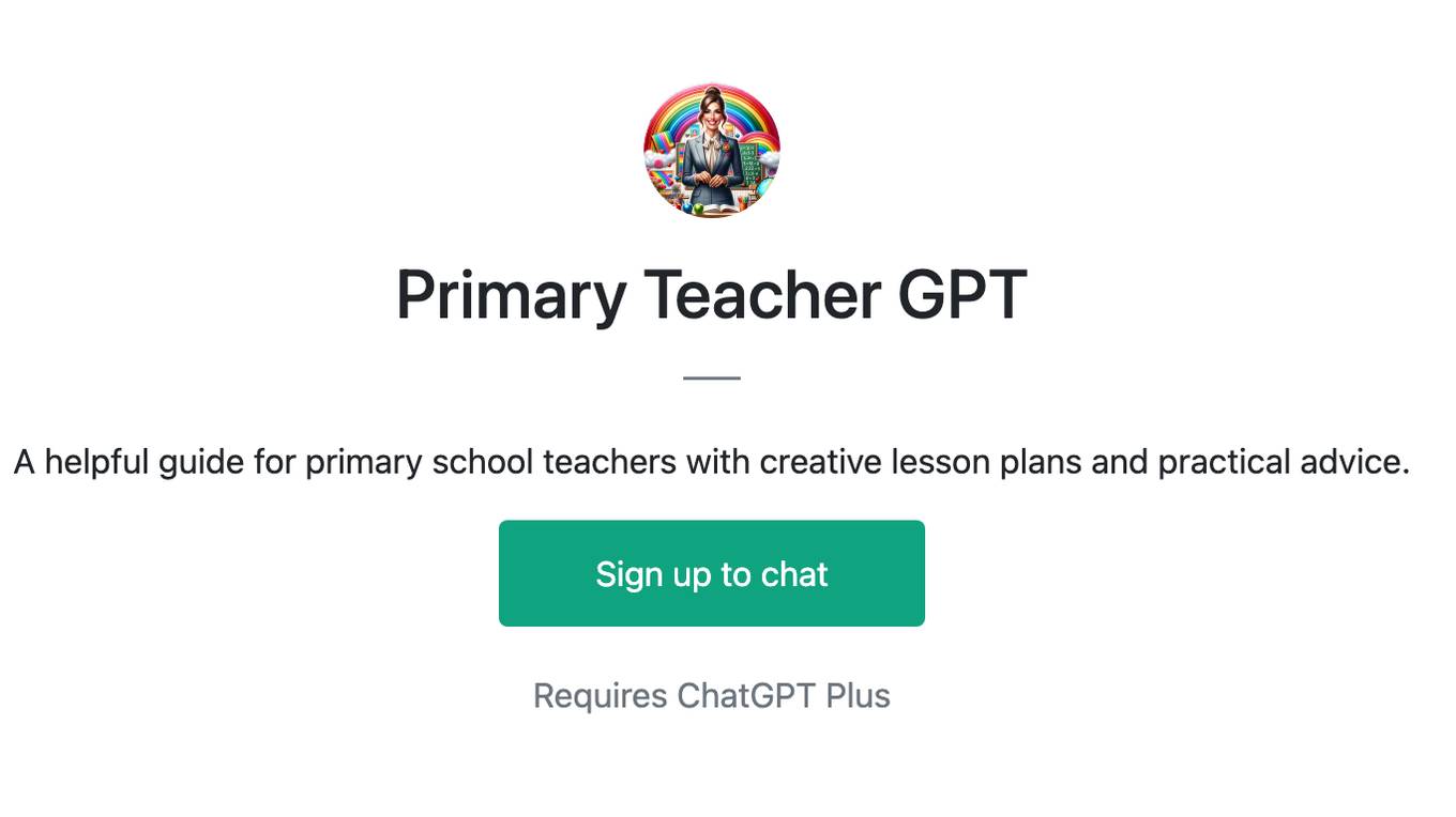 Primary Teacher GPT Screenshot