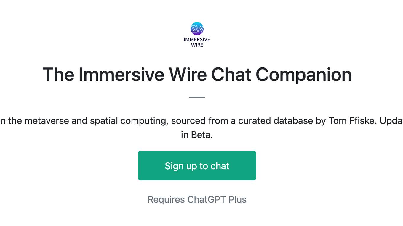 The Immersive Wire Chat Companion Screenshot