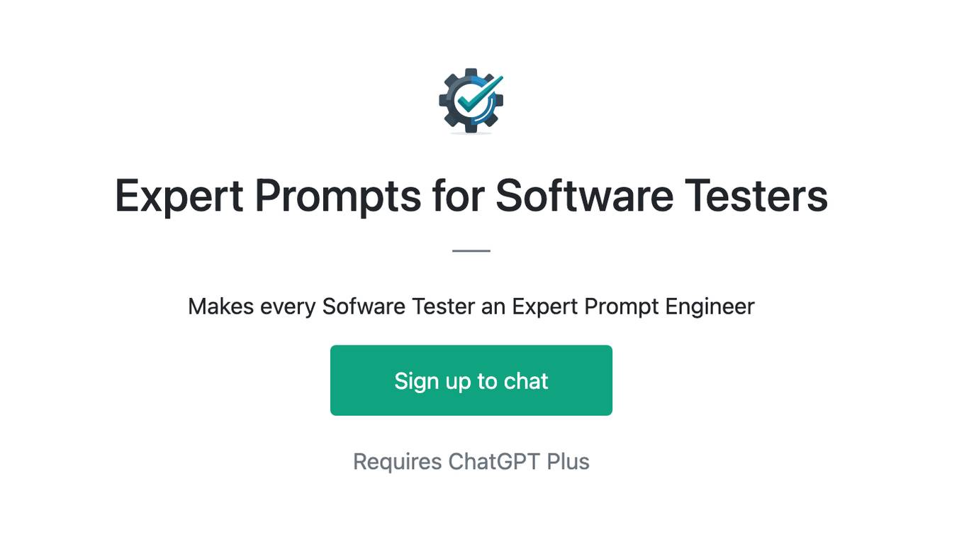 Expert Prompts for Software Testers Screenshot