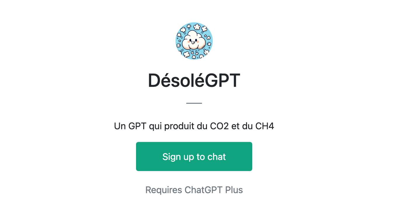 DésoléGPT Screenshot