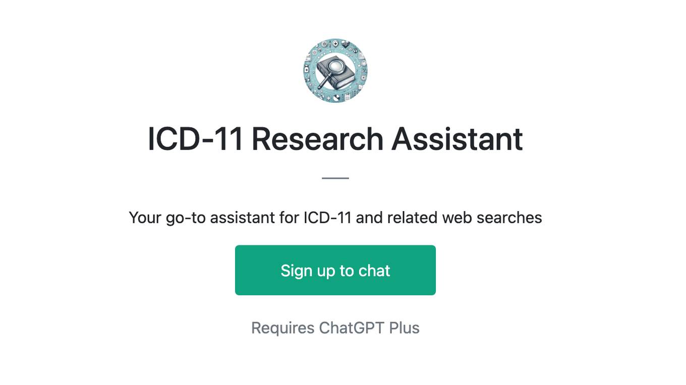 ICD-11 Research Assistant Screenshot