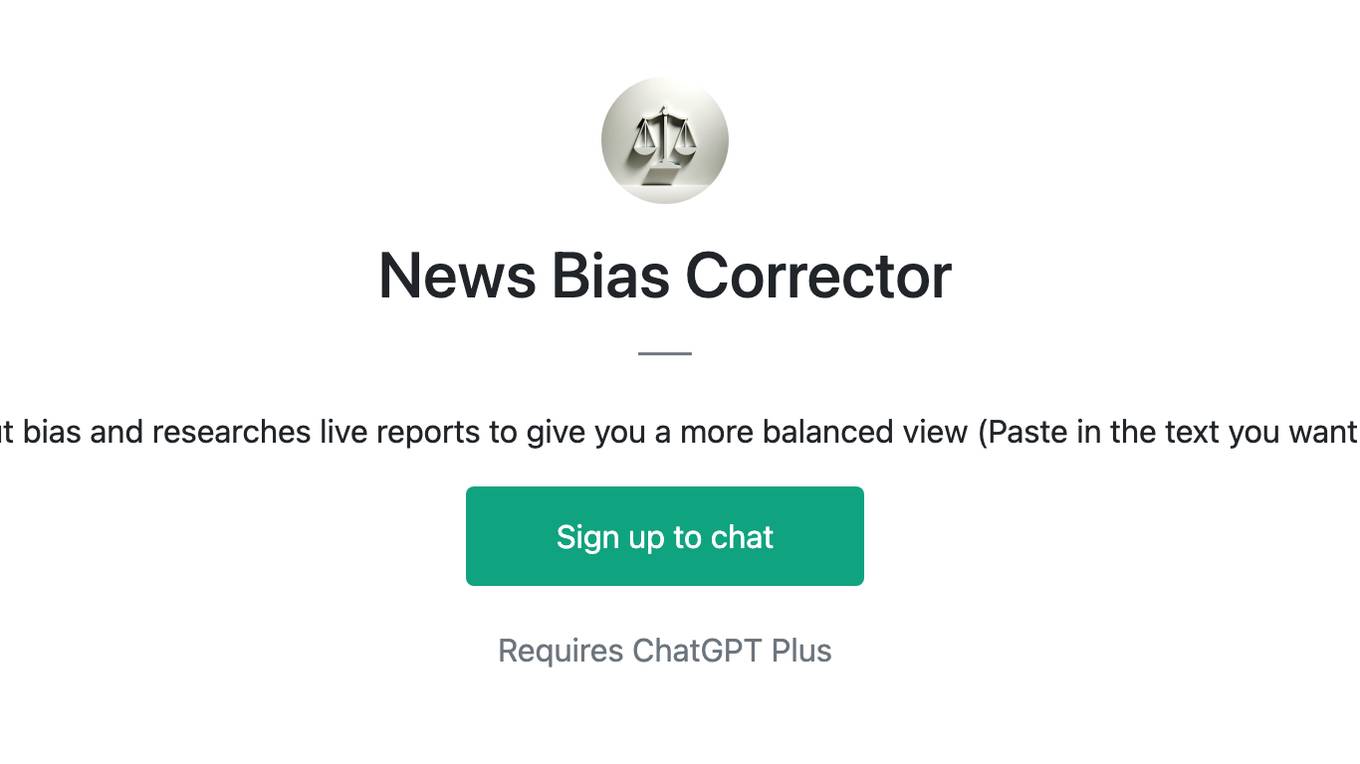 News Bias Corrector Screenshot