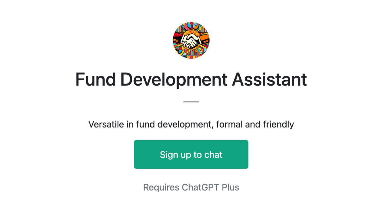 Fund Development Assistant Screenshot