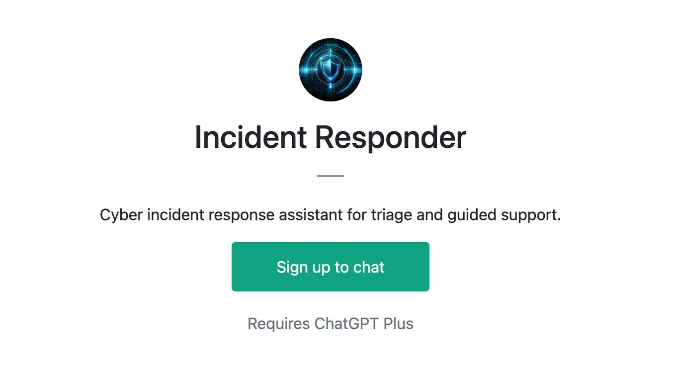 Incident Responder Screenshot