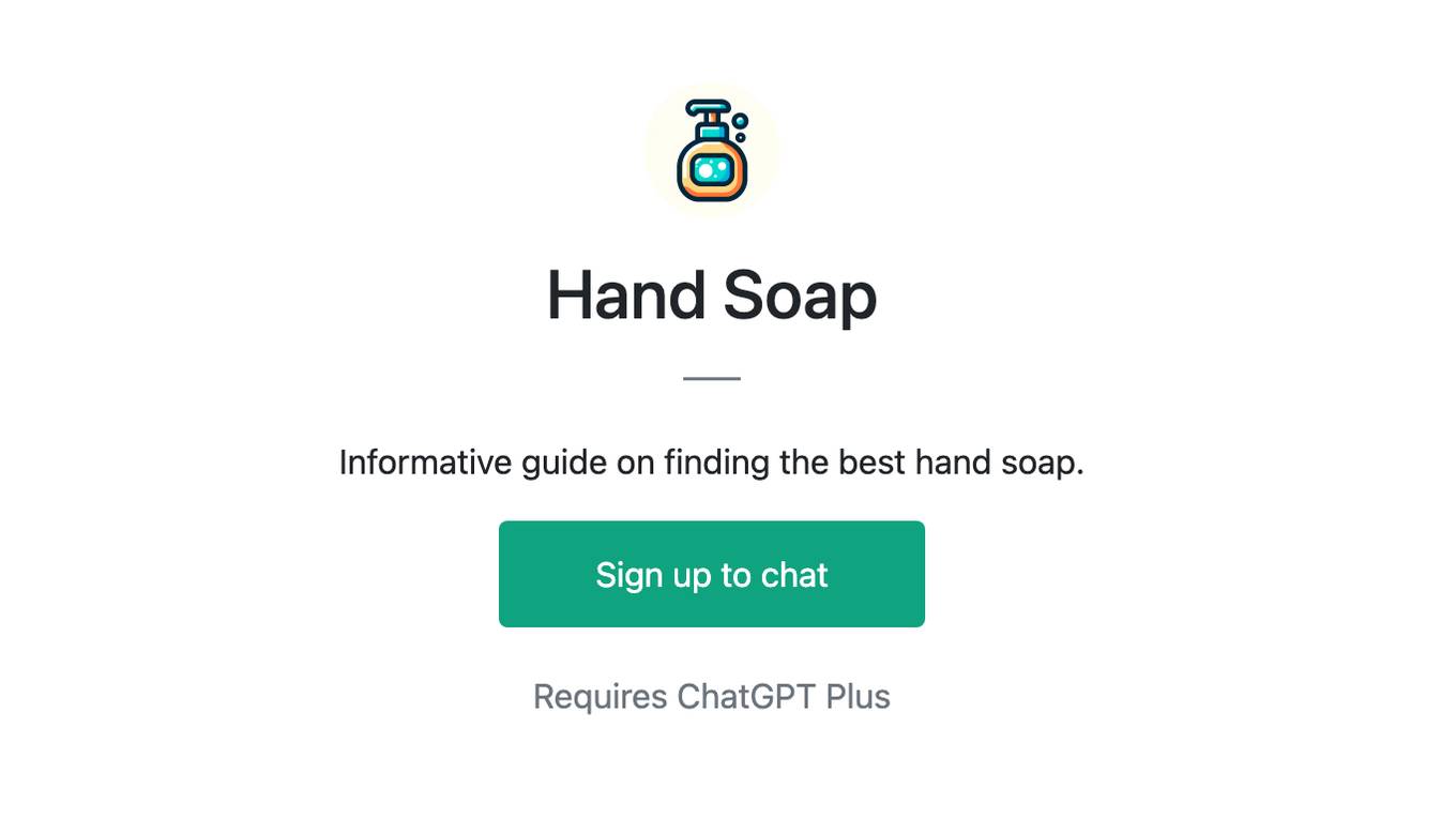 Hand Soap Screenshot